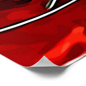 Rood-heks-vrouw en bekende kunst van de luipaard poster (Hoek)