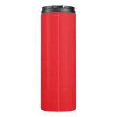 Rood, helder rood, effen kleur thermosbeker (Achterkant)