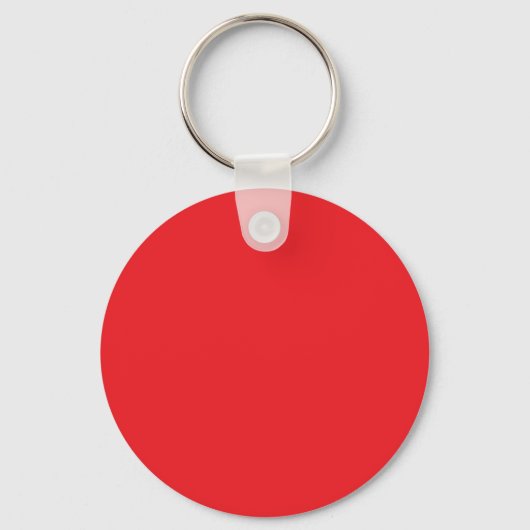 Rood, helderrood, effen kleur sleutelhanger (Voorkant)