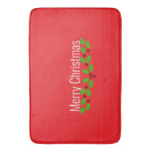 Rood, helderrood, kerstkleur badmat (Voorkant Verticaal)