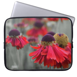 Rood Helenium in selectieve kleuren - ontvet Laptop Sleeve