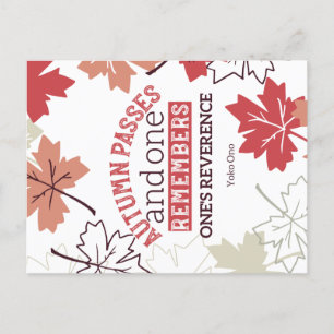 Rood Herfst Inspirerend Quotes White Hor Briefkaar Briefkaart