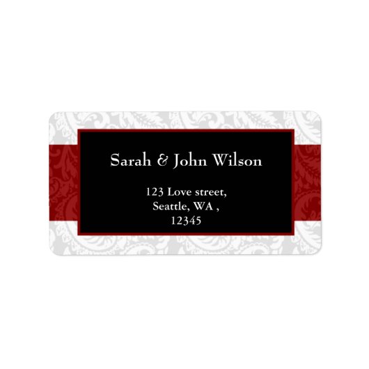 rood, het etiket van het terugkeeradres (Voorkant)