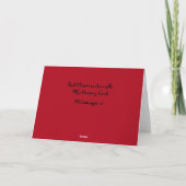 Rood het Schilderen van de Amaryllis van Kerstmis Feestdagen Kaart (Achterkant)