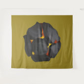 Rood hete wandtapijt wandkleed (Voorkant (horizontaal))