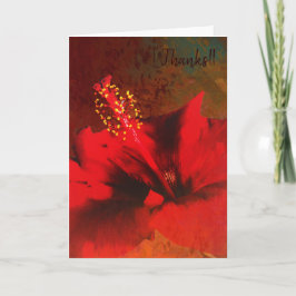rood hibiscus18 watercolor1-15- wenskaart bedankkaart