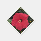 Rood Hibiscus Papier Servet (Hoek)