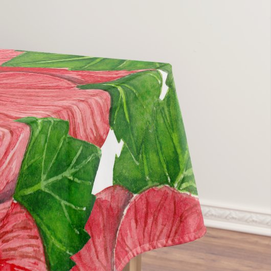 Rood hibiscus patroon II Tafelkleed (Voorbeeld)