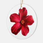 Rood Hibiscus-ventilatorcirculatie Ornament (Links)