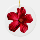 Rood Hibiscus-ventilatorcirculatie Ornament (Achterkant)