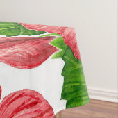 Rood hibiscus waterverf patroon tafelkleed (Voorbeeld)