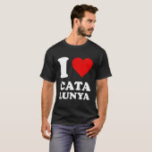 Rood hij ik hou van Catalunya T-shirt (Voorkant volledig)