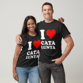 Rood hij ik hou van Catalunya T-shirt (Unisex)