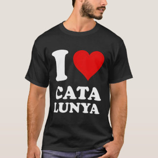 Rood hij ik hou van Catalunya T-shirt