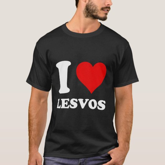 Rood Hij Ik Hou Van Lesbos T-shirt (Voorkant)