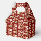 Rood Ho Ho Gingerbread Cookie Kerstmis Bedankdoosjes (Voorkant)