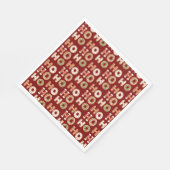 Rood Ho Ho Gingerbread Cookie Kerstmis Servet (Hoek)