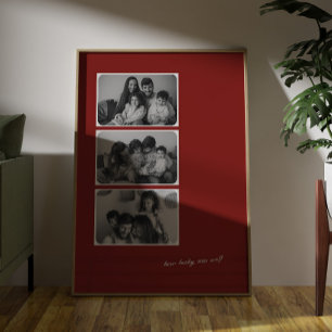 Rood Hoe Gelukkig Zijn We 3 Foto's Wand Kunst Poster