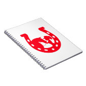 Rood Hoefijzer meisje en paarden Notitieboek (Rechterzijde)