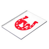 Rood Hoefijzer meisje en paarden Notitieboek (Linkerzijde)