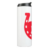 Rood Hoefijzer meisje en paarden Thermosbeker (Gedraaid links)