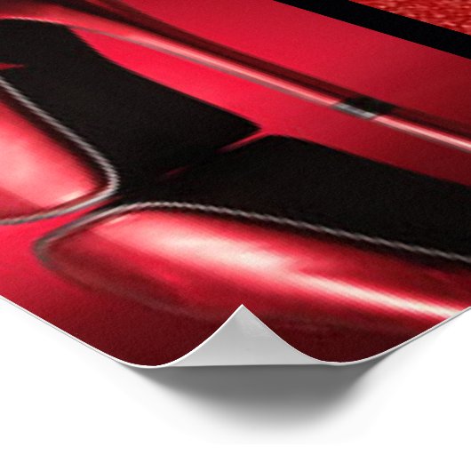 Rood hoge hiel met baarmoeder poster (Hoek)