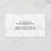 Rood hoge hoogvlakken Modern White Marble Mode Sty Visitekaartje (Achterkant)