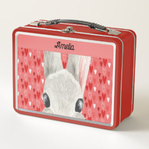 Rood hokje met Bunny & Hearts