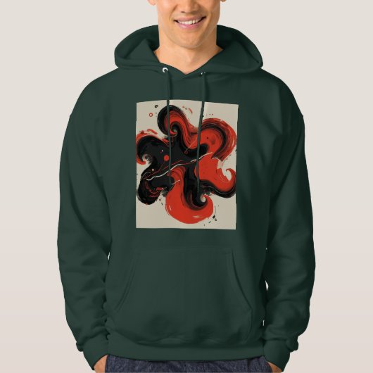 rood hoodie (Voorkant)