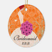 Rood hoofd Birdesmaïde cadeautjes die je kiest voo Keramisch Ornament (Links)
