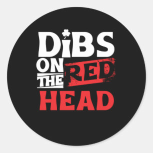 Rood hoofd Rood haar Roodbaarhaar Ginger Roodkopsc Ronde Sticker