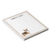 Rood hoofd Tri Pembroke Welsh Corgi hond en tekst Notitieblok (Schuin)