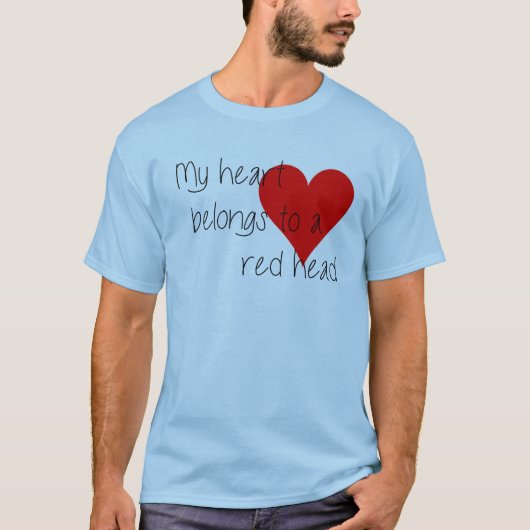 Rood hoofd Valentijnsdag T-shirt (Voorkant)