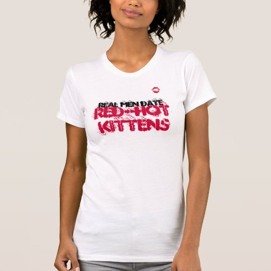 Rood-Hot Kittens Tank-top T-shirt (Voorkant)