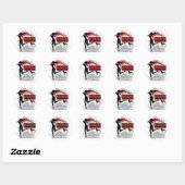 Rood hot Rescue-sticker Ronde Sticker (Vel)