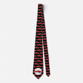 Rood Hotrod 1950s auto patroon Stropdas (Voorkant)