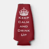 Rood Houd Calm Custom Bottle Cooler (Voorkant)