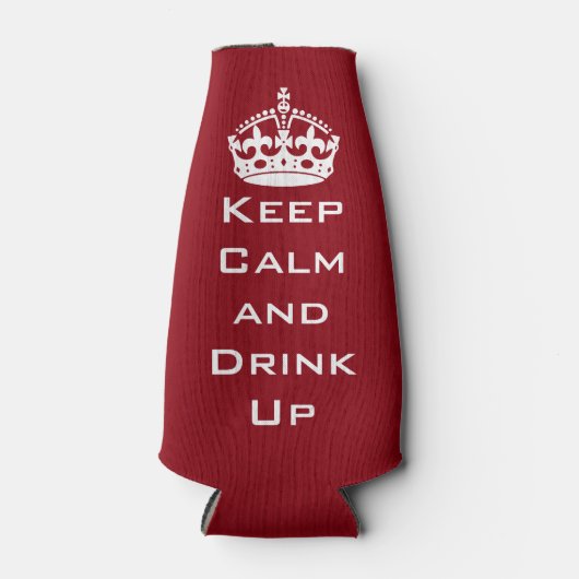 Rood Houd Calm Custom Bottle Cooler (Voorkant)