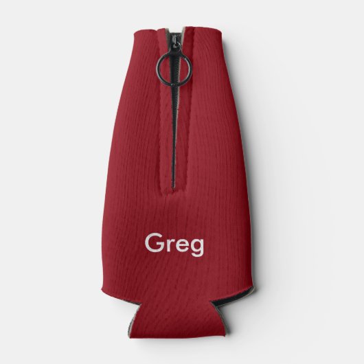 Rood Houd Calm Custom Bottle Cooler (Achterkant)