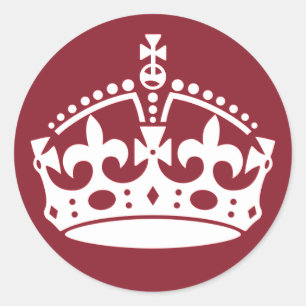 Rood Houd Kalm en Draag Op Kroon Stickers