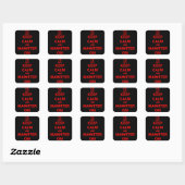 Rood Houd Kalm en Mawrter Op stickers (Vel)