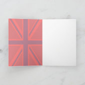 Rood houd Rust en Jouw tekst op de Vlag van Union Kaart (Binnen)