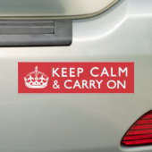 Rood houden kalm en doorgaan bumpersticker (Op auto)