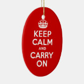 Rood houden kalm en doorgaan keramisch ornament (Rechts)