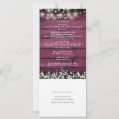 Rood Hout Bloemen Mason Jars Alles In Een Bruiloft Kaart (Achterkant)