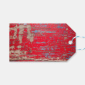 Rood  hout cadeaulabel (Voorkant (Horizontaal))