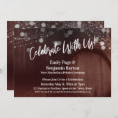 Rood hout en licht vieren kaart (Voorkant / Achterkant)