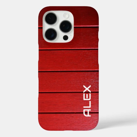 Rood hout horizontaal patroon Case-Mate iPhone case (Achterkant)