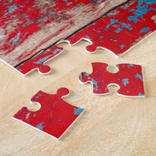 Rood  hout legpuzzel (Zijkant)