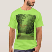 Rood hout Mannen Korte hoes T-shirt (Voorkant)